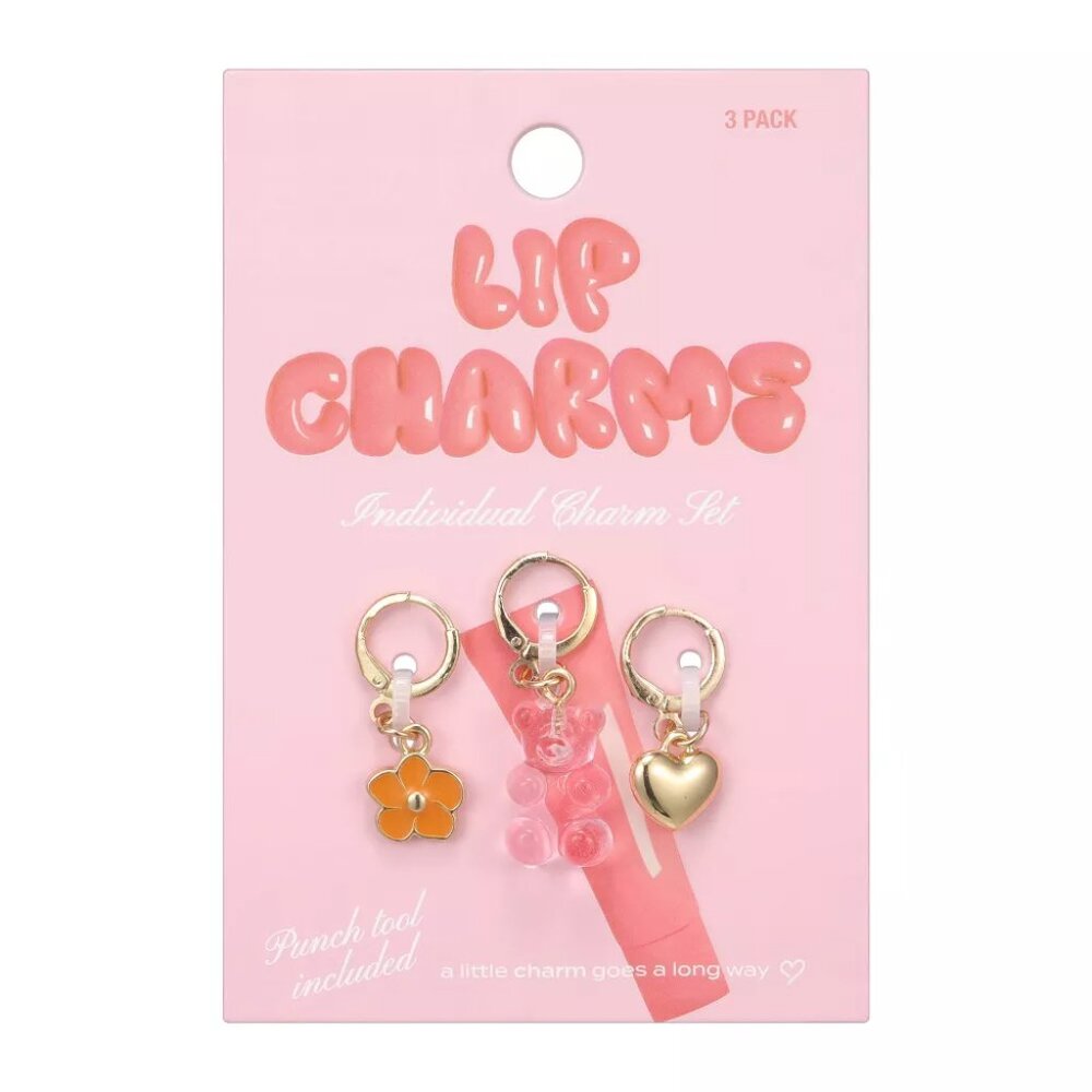 Gummy Bear Lip Gloss Charms 3pc Set Y2K Cute Kawaii Keychain Charm NWT